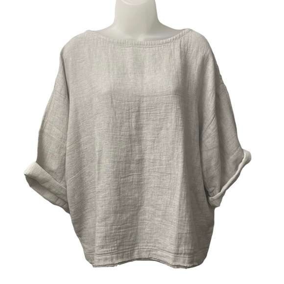 Eileen Fisher Organic Linen Cotton Blend Top - Picture 2 of 15
